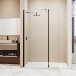 Душевая перегородка RGW WA-051B WA-010B + Z-071B 351005193-14 90 см профиль чёрный стекло прозрачное