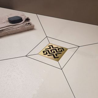Душевой трап Berges PLATZ Antik 094161 15 см бронза