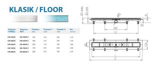 Душевой лоток Alpen Klasic/Floor CH-350K глянец с решеткой и опорами Душевой лоток Alpen Klasic/Floor CH-350K глянец с решеткой и опорами