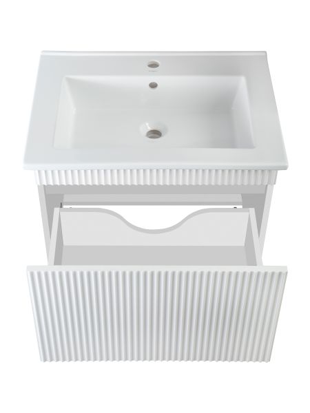 Тумба Runo Модена 65 белая под умывальник Оскар 65 (00-00002199)