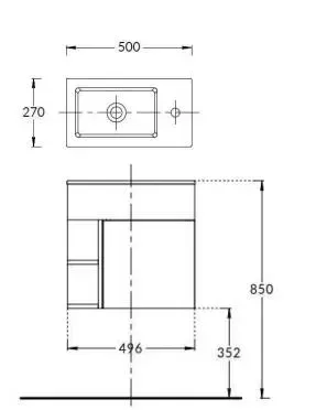 Тумба под раковину Kerama Marazzi Lato KMLACb50MDg0 50 см утренний серый/серый пыльный матовый