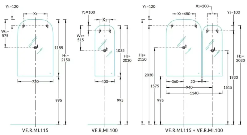Зеркало с подсветкой Kerama Marazzi Vetrata R VE.R.mi.115\WHT 72 см сенсор со сменой цвета подсветки и антизапотевание белый