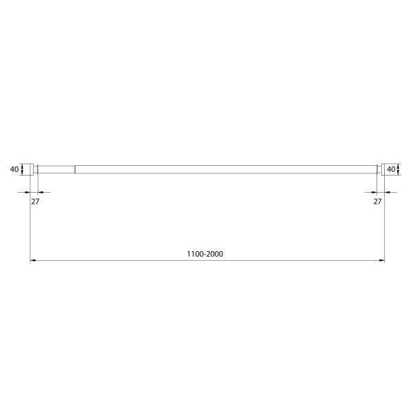 Карниз для ванной комнаты IDDIS Elegante хром матовый 020A200I14 Карниз для ванной комнаты IDDIS Elegante хром матовый 020A200I14