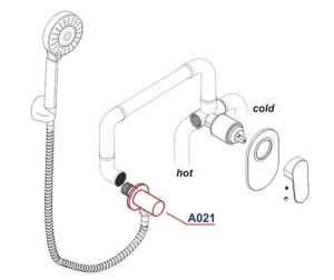 Wasserkraft A021 Подключение шланга