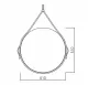 Зеркало Aquanika Country AQC5151RU128 51 см чёрная кожа