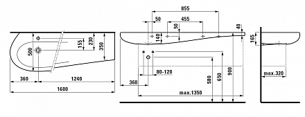 Раковина Laufen Alessi One 8.1497.1.400.104.1 160х50