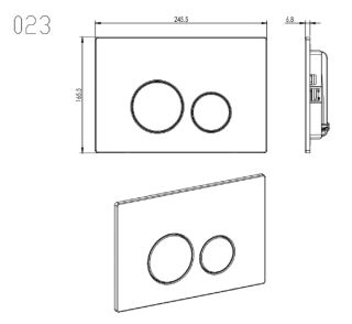 Клавиша смыва Aquatek KDI-0000037 чёрный матовый Клавиша смыва Aquatek KDI-0000037 чёрный матовый
