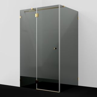 Душевой уголок WasserKRAFT Ems 76H07-TG 120x90 см профиль золото стекло тонированное