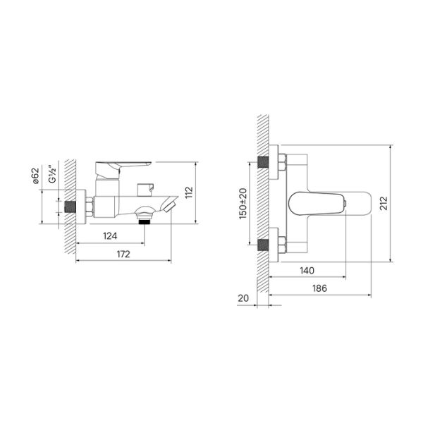 Смеситель для ванны IDDIS Cloud белый/хром CLOSB02i02WA