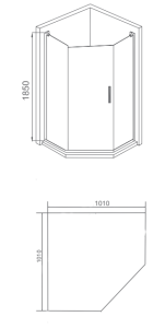 Душевой уголок Good Door Pandora PNT-100-C-CH 100 стекло прозрачное