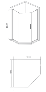 Душевой уголок Good Door Pandora PNT-100-C-CH 100 стекло прозрачное Душевой уголок Good Door Pandora PNT-100-C-CH 100 стекло прозрачное