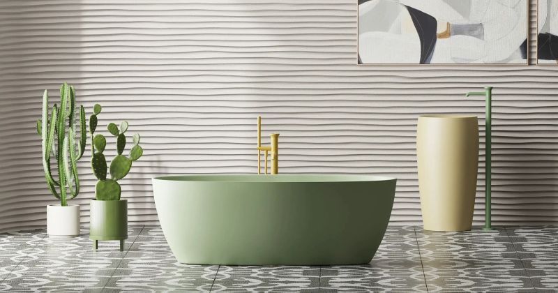 Ванна из искусственного камня Salini Alda S-Sense 101913GRF 160x80см RAL полностью