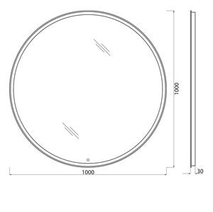 Зеркало круглое 100x100 BelBagno SPC-RNG-1000-LED-TCH-WARM с подсветкой