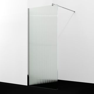 Душевая перегородка WasserKRAFT Rur 30W44-FL 100 см профиль хром стекло рифлёное
