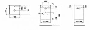Раковина Laufen Alessi One 8.1528.1.000.104.1 45х42