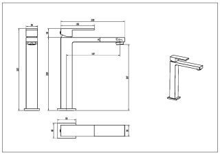 Смеситель для раковины Boheme Qubic 472-BRB брашированная бронза Смеситель для раковины Boheme Qubic 472-BRB брашированная бронза