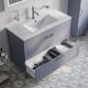 Напольная тумба с раковиной IDDIS Oxford OXF10L1i95K 100см светло-серый