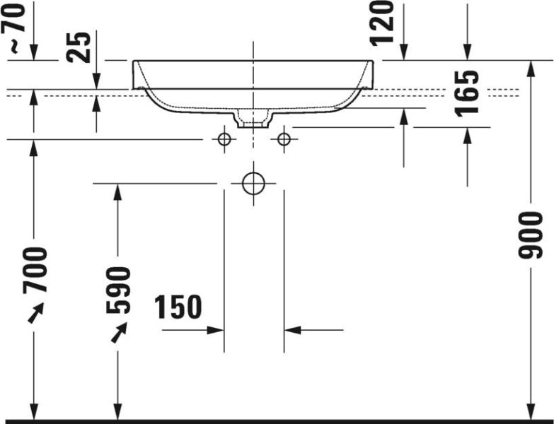 Раковина Duravit Happy  2359600000 белая 60 см