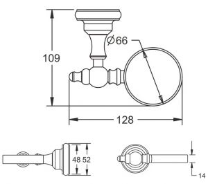 Мыльница Rose RG1103Q бронза