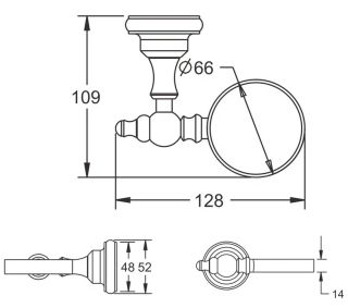 Мыльница Rose RG1103Q бронза Мыльница Rose RG1103Q бронза