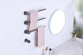 Полотенцесушитель электрический Timo Saona 030/18SM 45x51 см чёрное золото