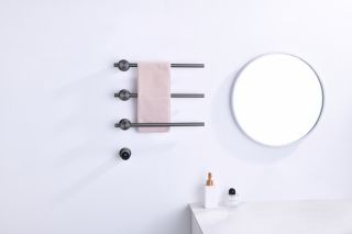 Полотенцесушитель электрический Timo Saona 030/18SM 45x51 см чёрное золото