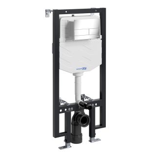 Система инсталляции для унитазов WasserKRAFT Vils 56TLT.010.ME.CH04 с кнопкой смыва хром
