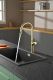 Смеситель для кухни AQUAme Cucina AQM9905BG с выдвижным изливом золото брашированное