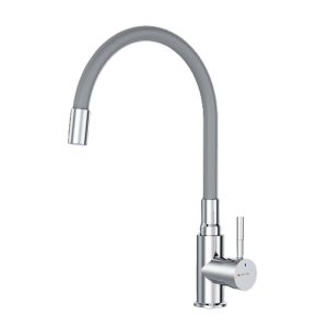 Смеситель для кухни Am.Pm X-Joy S F85B07605 с гибким изливом серый/хром