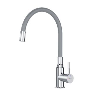 Смеситель для кухни Am.Pm X-Joy S F85B07605 с гибким изливом серый/хром