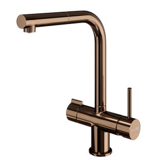 Смеситель для кухни WasserKRAFT A8997 с выдвижной лейкой розовое золото