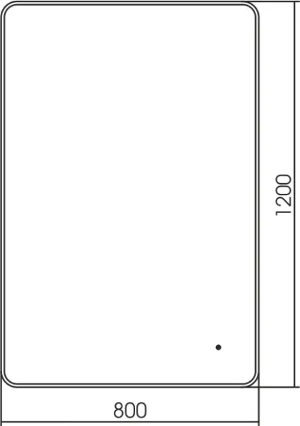 Зеркало с подсветкой ArtMax Siena AM-SieS-1200-800-DS-F 120 см чёрный