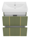 Тумба с раковиной Brevita Vega УТ000022674 зеленый 55 см