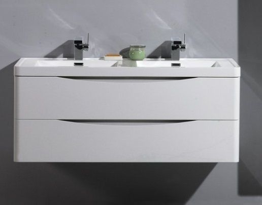 Тумба под раковину BelBagno подвесная 120x45см Bianco Lucido ANCONA-N-1200-2C-SO-2-BL