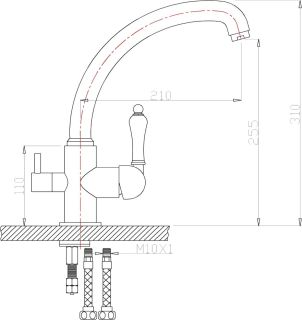 Смеситель для кухни ZORG Zorg Sanitary ZR 315 YF-33 Смеситель для кухни ZORG Zorg Sanitary ZR 315 YF-33