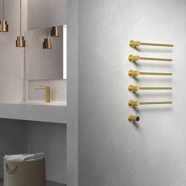 Полотенцесушитель электрический встраиваемый Wonzon & Woghand M?nchen WW-A355-BG 52x70 см с внутренней частью брашированное золото