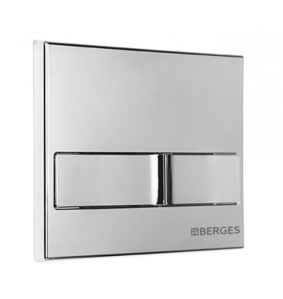 Комплект Berges 4в1 043242: инсталляция NOVUM 525 кнопка L3 хром глянец унитаз FLOE S Rimless сидение дюропласт Floe S Slim SO