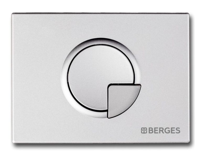 Комплект Berges 043281: инсталляция NOVUM 525 кнопка R2 хром матовый унитаз Floe Rimless сидение дюропласт Floe Slim SO