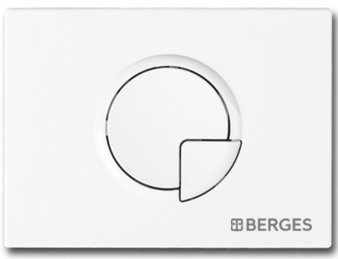Кнопка смыва Berges Novum soft touch белый 040024