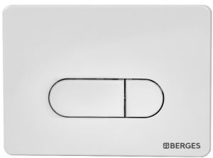 Кнопка смыва Berges Novum soft touch белый 040034