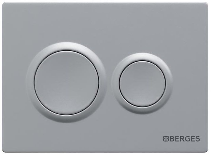 Кнопка смыва Berges Novum 040062 хром матовый