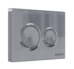 Комплект Berges 4в1 043249: инсталляция NOVUM 525 кнопка O3 хром глянец унитаз EGO Rimless сидение Okus Slim SO