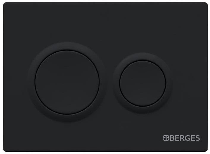 Кнопка смыва Berges Novum 040065 Soft Touch чёрный