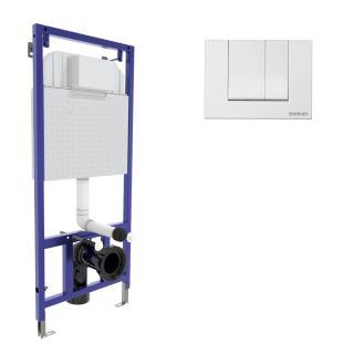 Инсталляция для подвесного унитаза Berges NOVUM 525 040244 белая кнопка смыва S4 Soft Touch