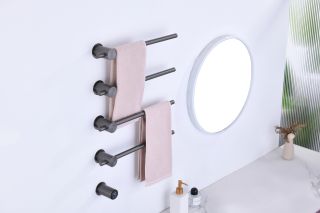 Полотенцесушитель электрический Timo Saona 040/18SM 45x66 см чёрное золото