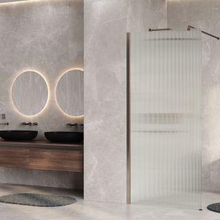 Душевая перегородка WasserKRAFT Rur 30W40-FL 120 см профиль хром стекло рифлёное