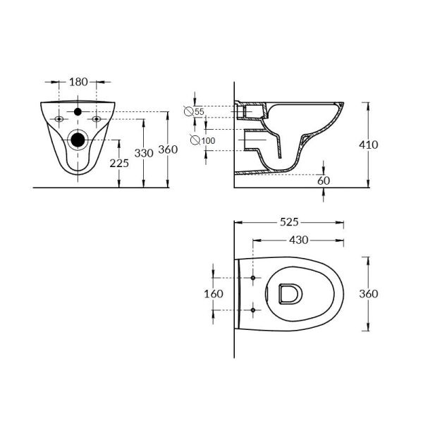 Унитаз Kerama Marazzi XPRO XPRO.wc.02 подвесной безободковый