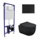 Комплект Berges 043324 инсталляция NOVUM 525 кнопка L5 soft touch черный унитаз Ventas Black