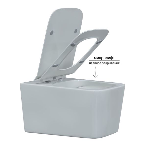 Комплект Berges 043278: инсталляция NOVUM 525 кнопка L4 белая Soft Touch унитаз Floe Rimless сидение дюропласт Floe Slim SO