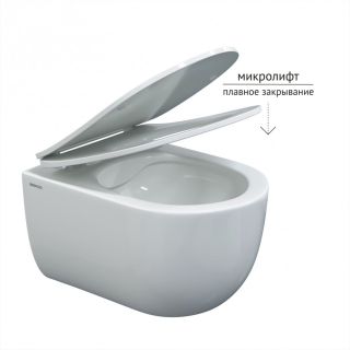 Подвесной унитаз Berges Ventas Rimless 082135 сиденье дюропласт Ventas Slim SO белый